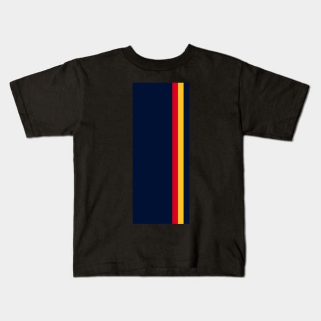 Redbull Racing Stripes Kids T-Shirt by GreazyL